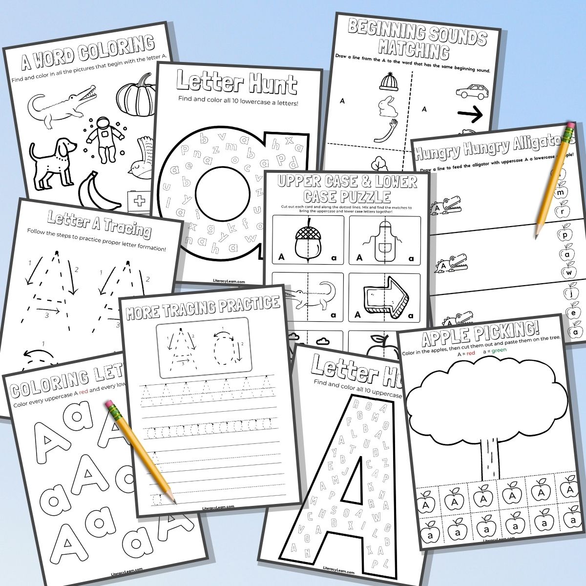 letter a worksheets for preschool free printables literacy learn