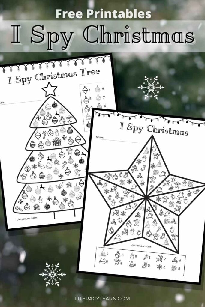 I Spy Christmas - Free Printables! - Literacy Learn