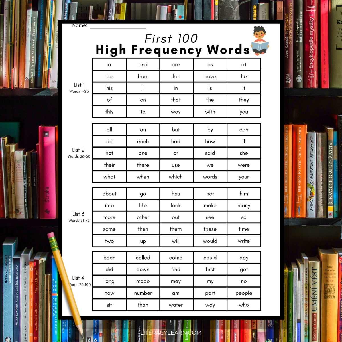 100 High Frequency Words Primary Education Cut & Laminated Early Years. 
