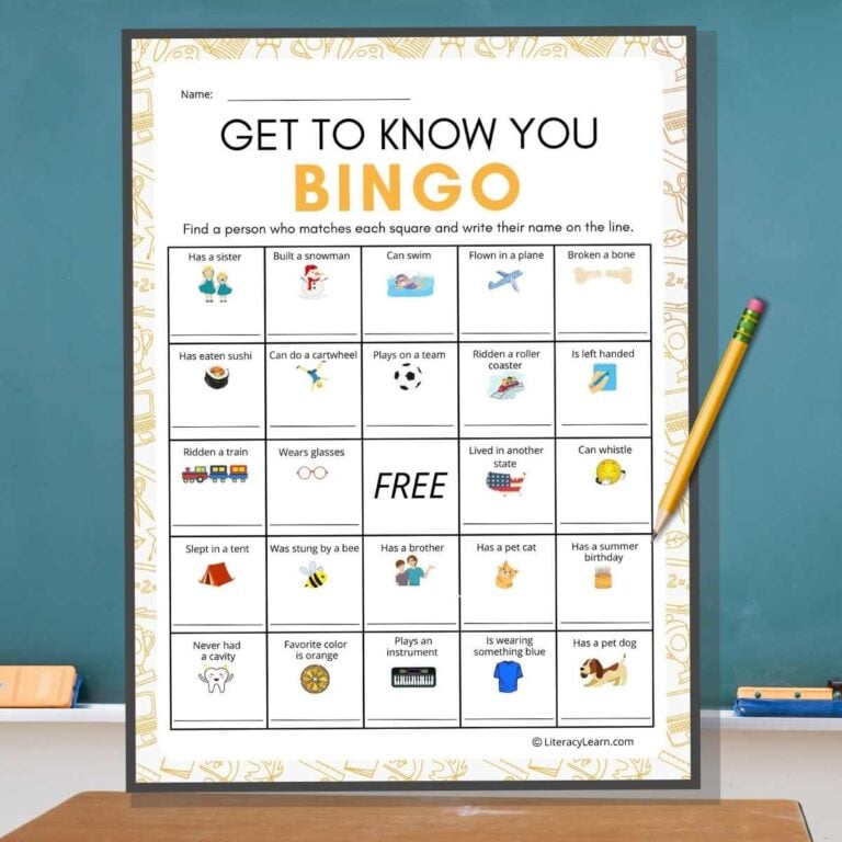 Get to Know You Bingo for Kids – Free Printable