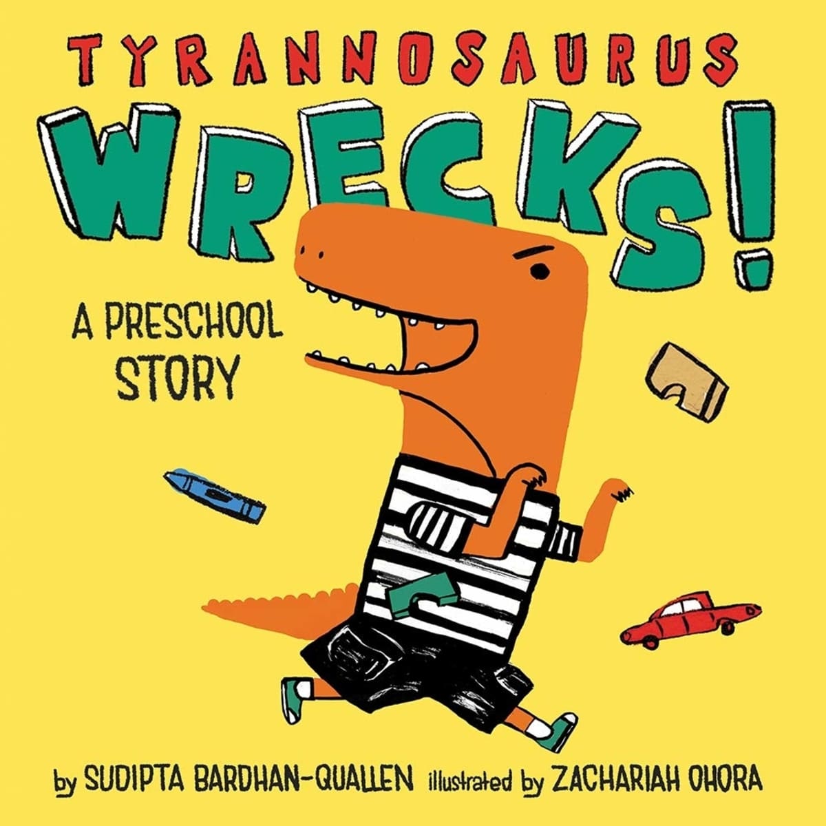 The book cover of "Tyrannasaurus Wrecks."