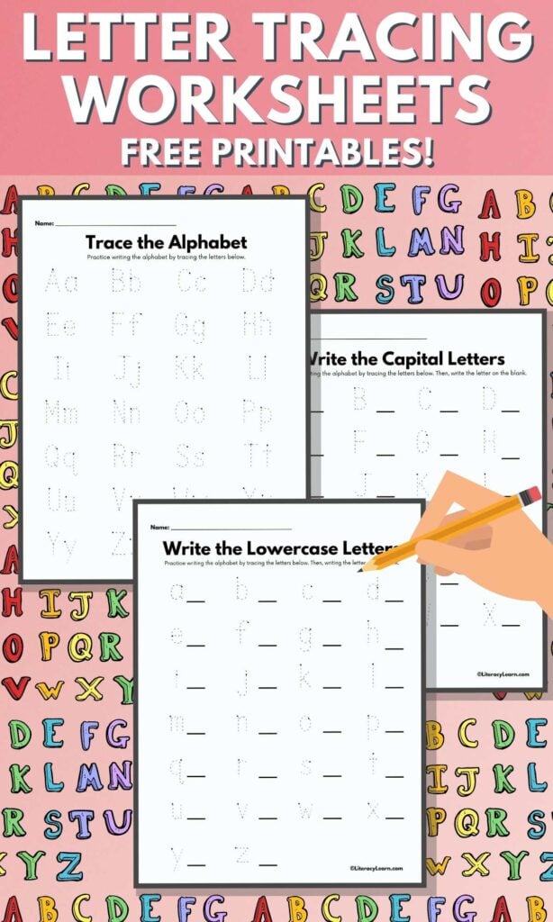 3 Free Letter Tracing Worksheets A-Z (Printables) - Literacy Learn