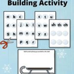 Pinterest graphic with pictures of the snowball printables.