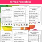 Graphic with 5 Digraph Decodable Sentences Worksheets.