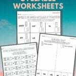 Graphic with 3 open & Closed syllables worksheets.
