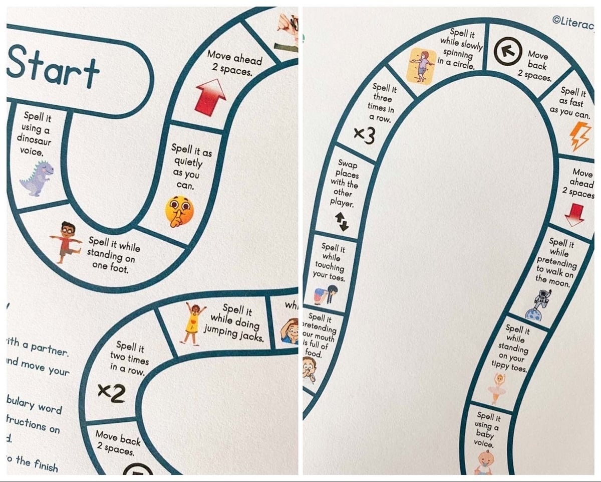 Spell For Your Life- Printable Spelling Game Board - Teach Beside Me