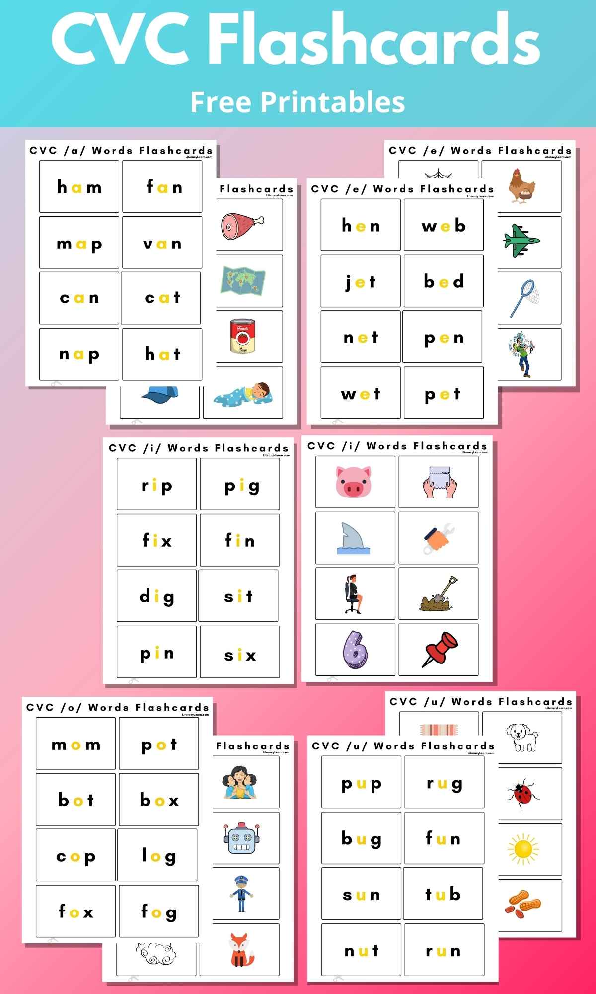 26 Free Colourful English Alphabet Flash Cards with Pictures