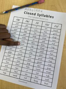 80+ Closed Syllable Words &amp; Word List: Free Printable - Literacy Learn