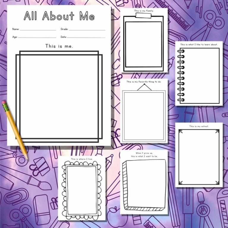 All About Me Worksheet Book (Pre-K & Kindergarten)