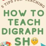 Pinterest graphic reading, "How to Teach Digraph SH."