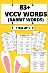 83 VCCV Words: 2-Syllable Rabbit Words List - Literacy Learn