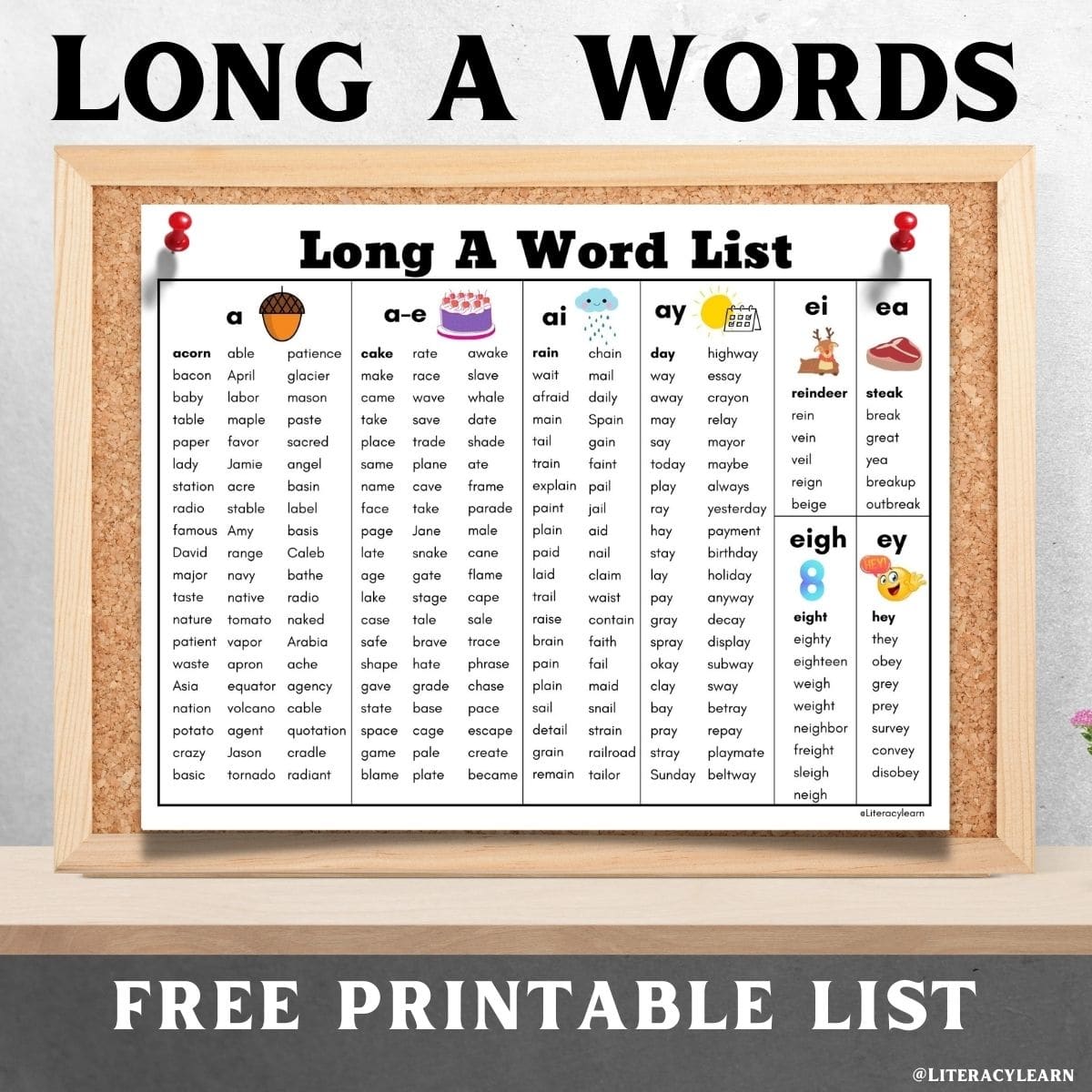 List Of Long Vowel Cvc Words