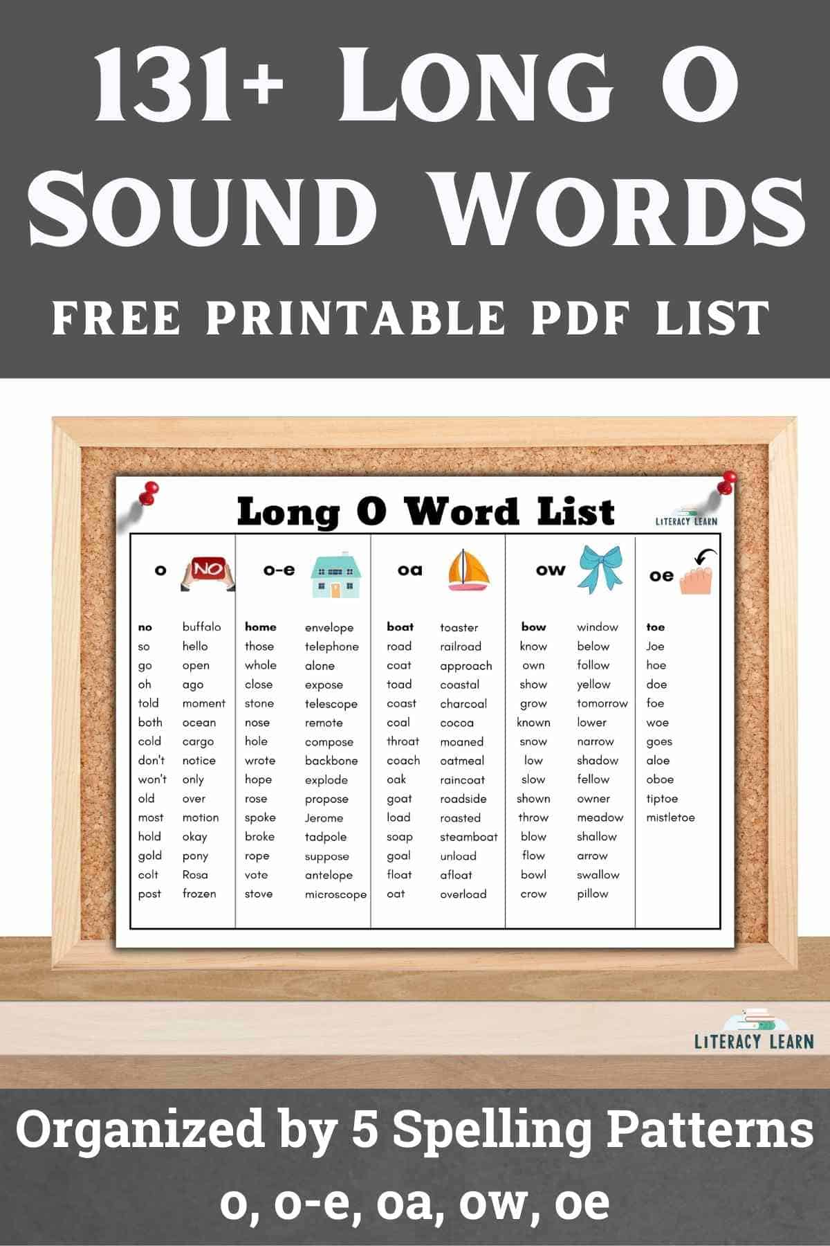 What Words Have A Long O Sound