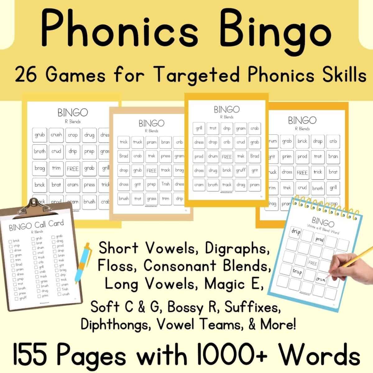 R-Controlled Phonics Bingo Game: FREE Printables - Literacy Learn😸 ...