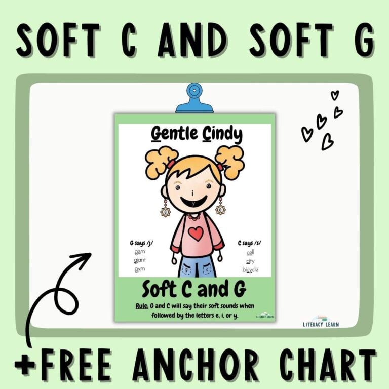 Teaching Soft C & Soft G Sounds + FREE Anchor Chart