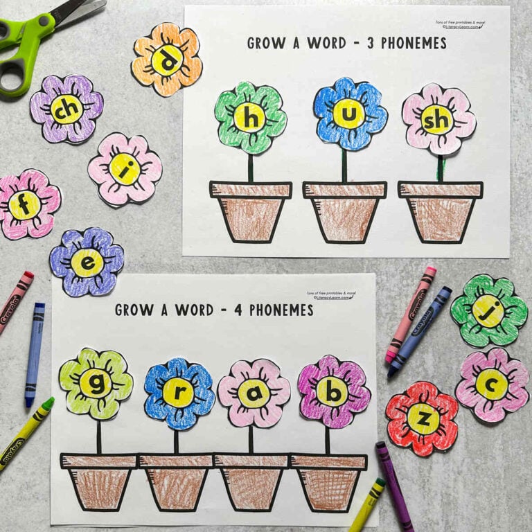 Spring Flowers Word Building – FREE Printables