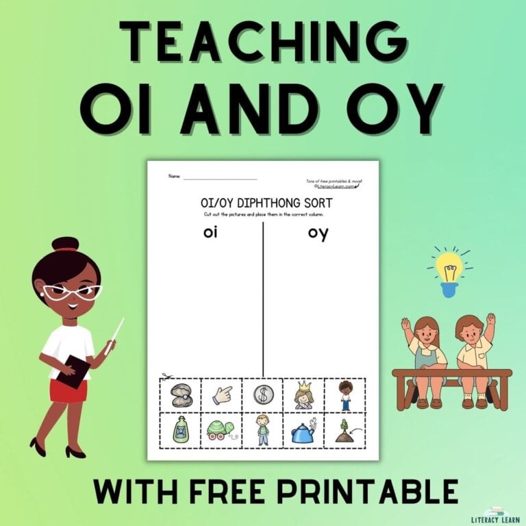 Teaching Diphthongs OI and OY with Free Printable