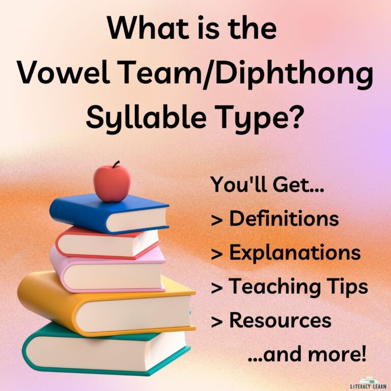 All About the Vowel Team/Diphthong Syllable Type