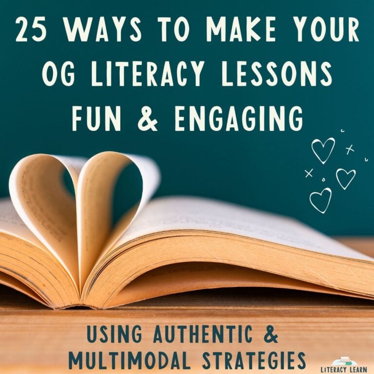 25 Ways to Make Your OG Literacy Lessons Fun!