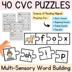 CVC Build a Word Puzzles - Free Printables - Literacy Learn