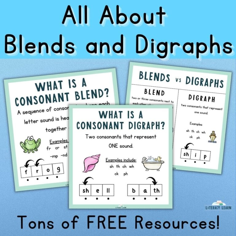 All About Digraphs & Blends: Free Lists & Charts