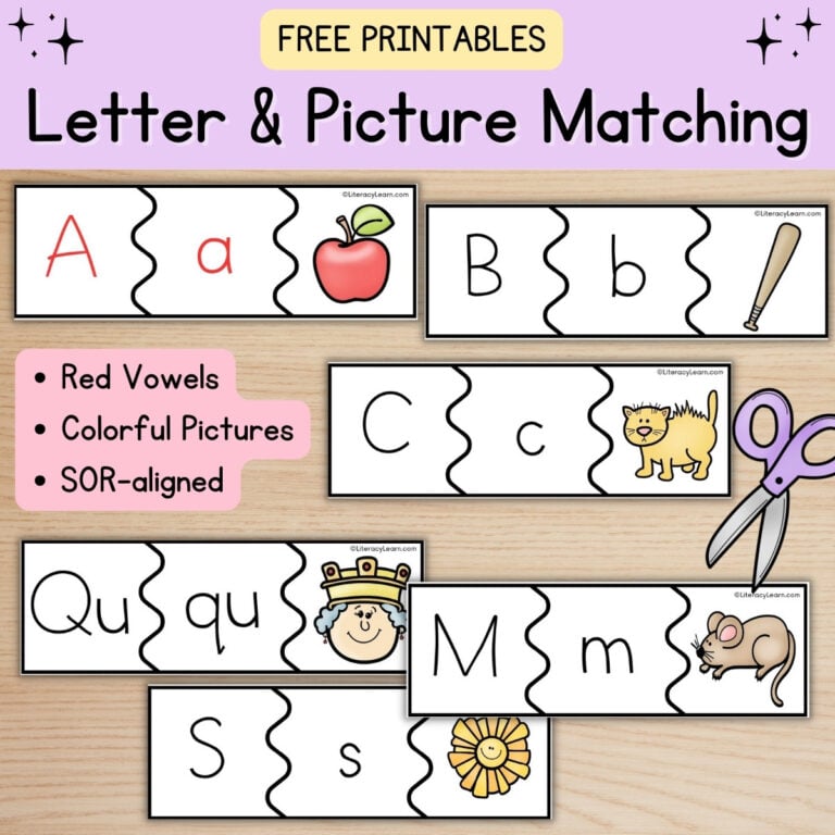 Match the Letters with Pictures – Free Printables