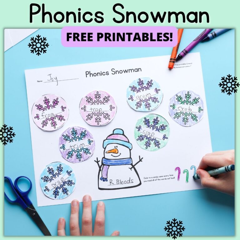 Phonics Snowman – Free Printables