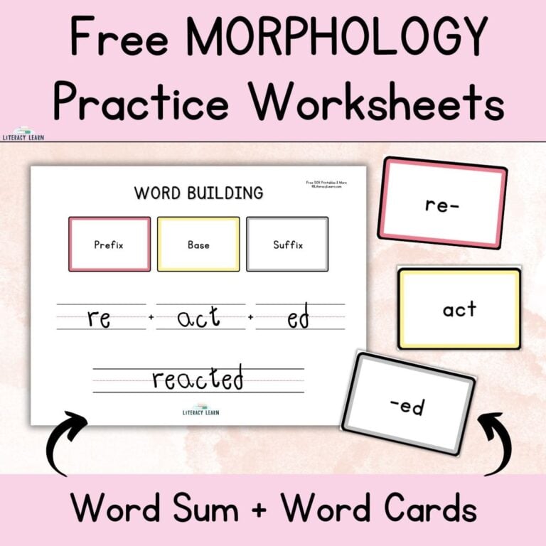 Free Morphology Worksheets: Prefixes, Suffixes, Bases