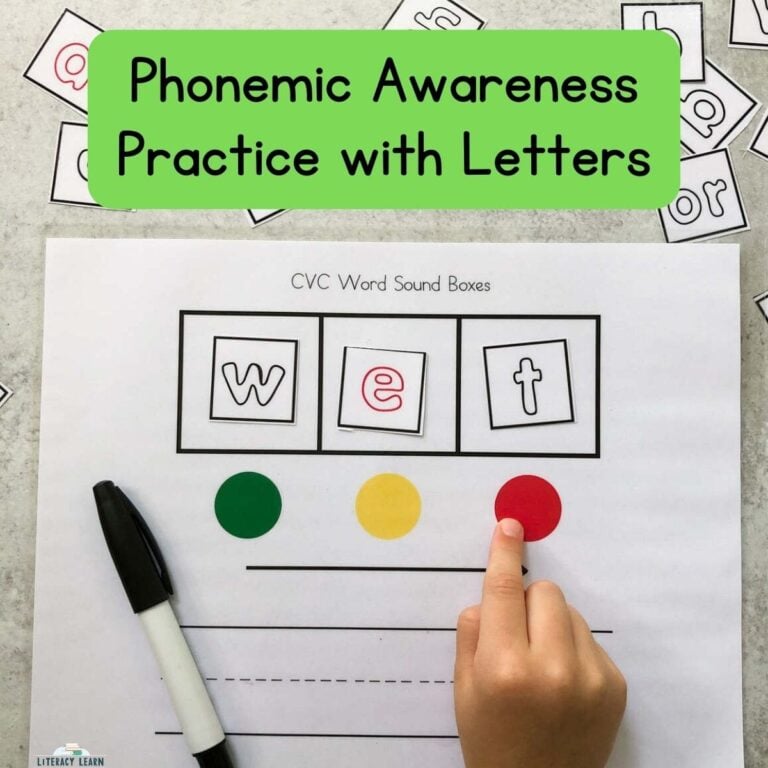 Phonemic Awareness Practice with Letters