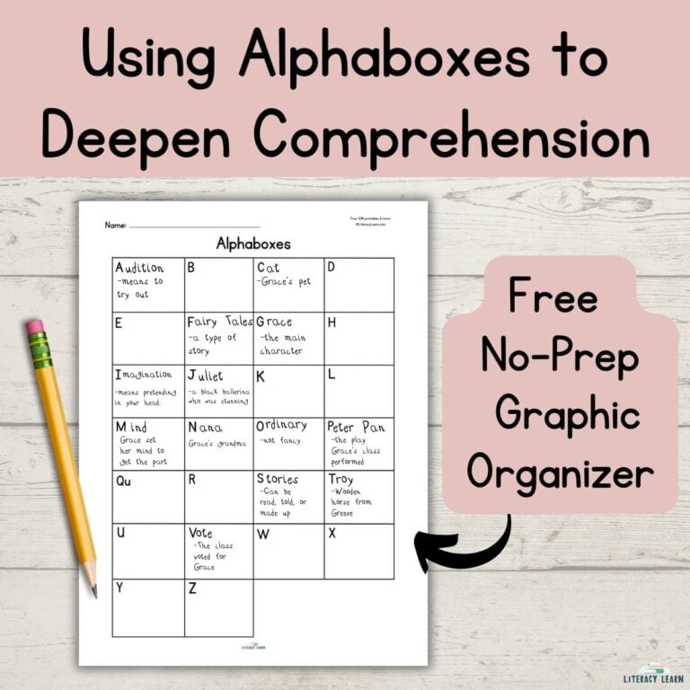 Using Alphaboxes for Comprehension (Free Printable)