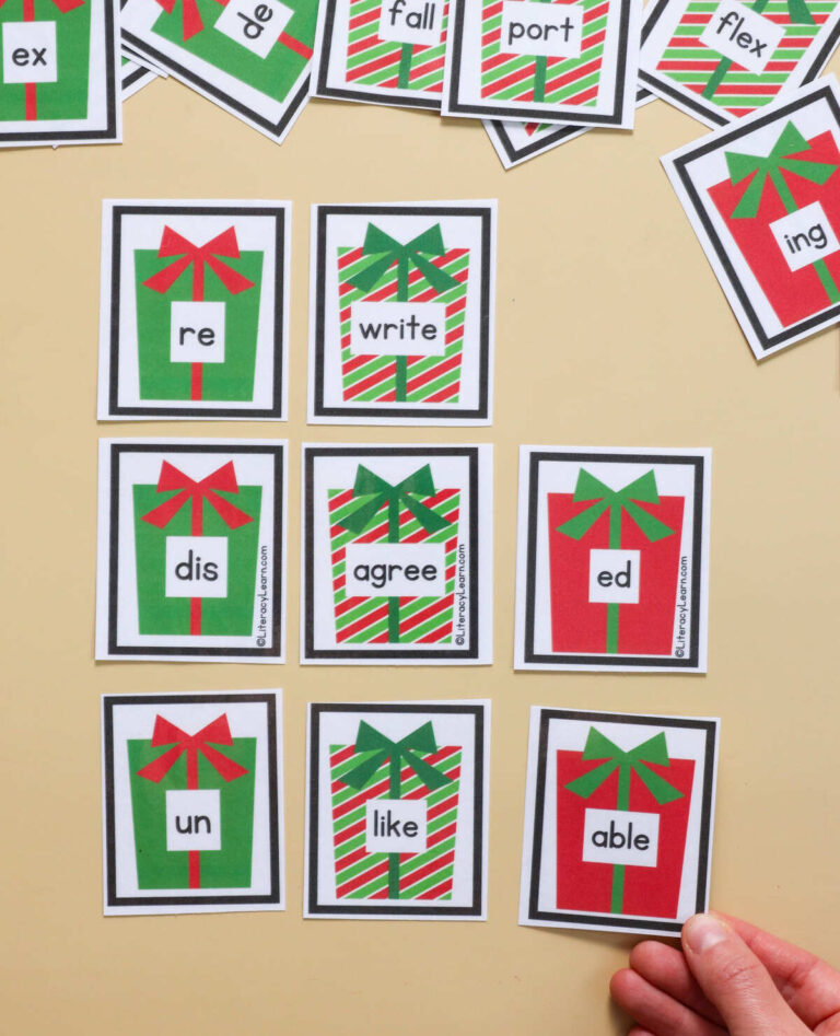 Holiday Morphology Word Building - Free Printables - Literacy Learn