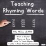 Teahcing Using Rhyme Teaching Rhyming Words - Literacy Learn