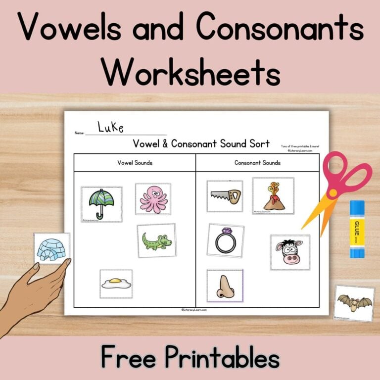 Vowels & Consonants Worksheets: FREE Printables!