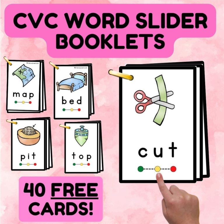 CVC Word Booklets for Reading Fluency – 5 FREE Printables!