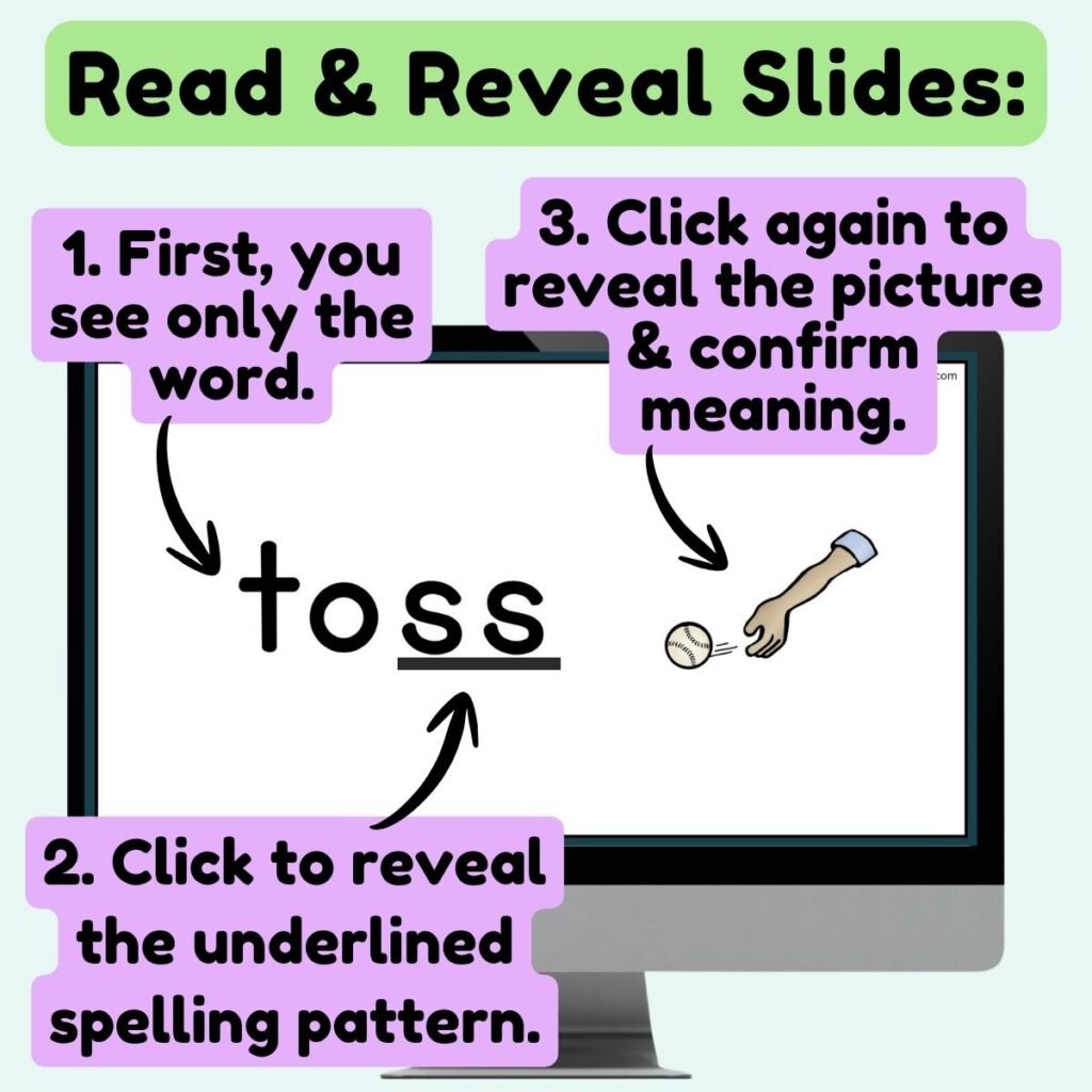 Infographic showing the elements on the FLOSS google slides and how to use them.
