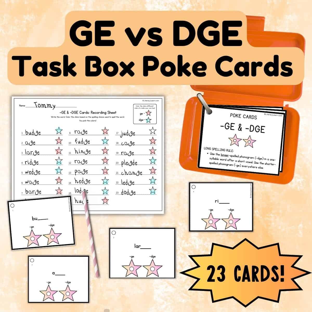 Graphic showing GE vs DGE Task Box activity.