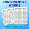 Consonant+le Words (List 1)