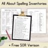 Spelling Inventory - Teacher Copy